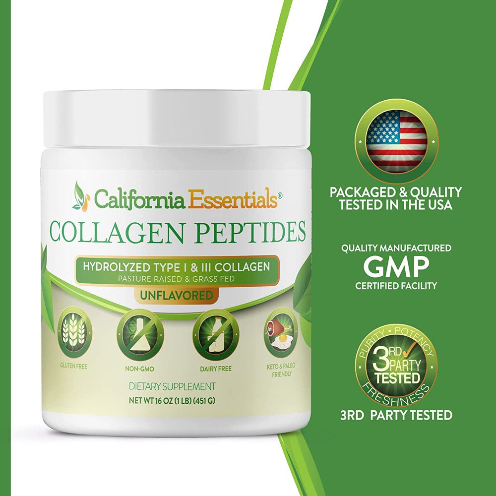 California Essentials Organic Collagen Peptides Protein Powder, 16 Oz