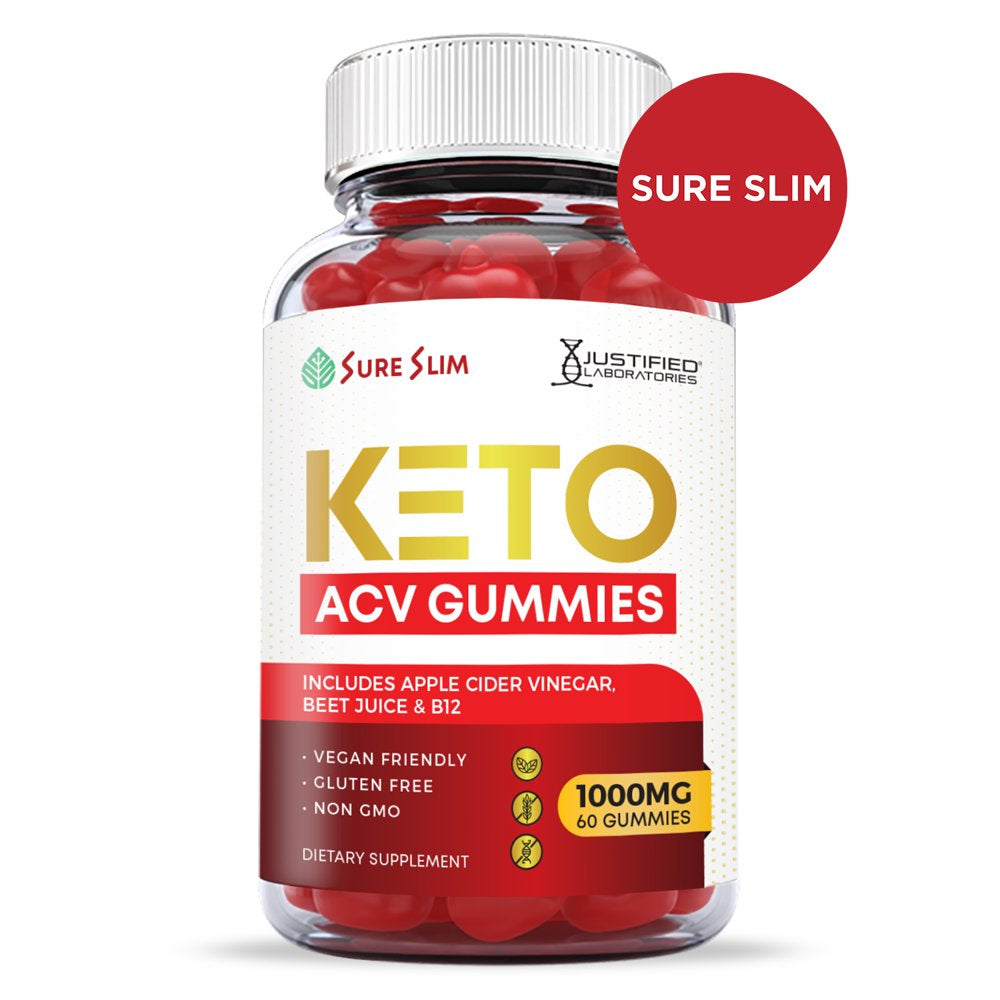 (5 Pack) Sure Slim Keto ACV Gummies 1000MG Dietary Supplement 300 Gummys