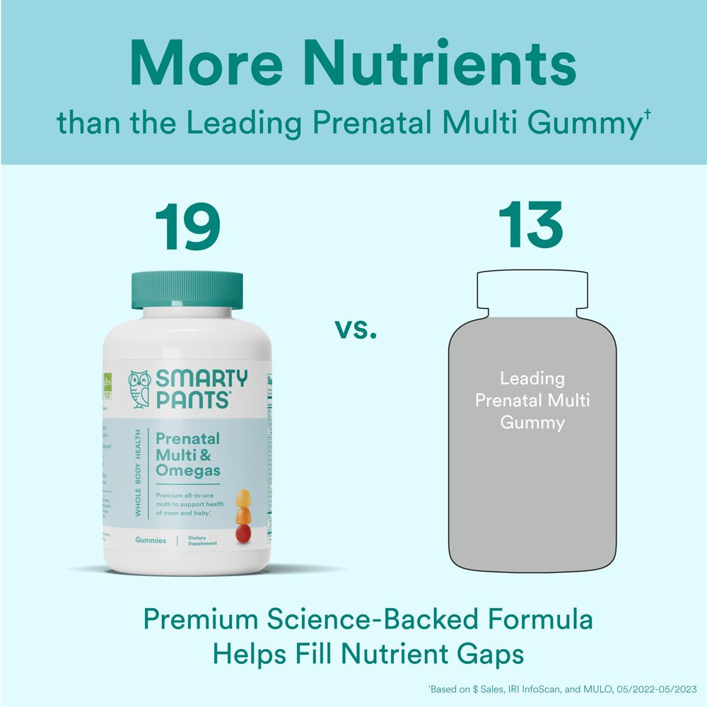 Smartypants Prenatal Multi & Omega-3 Fish Oil Gummy Vitamins with DHA & Folate - 120 Ct