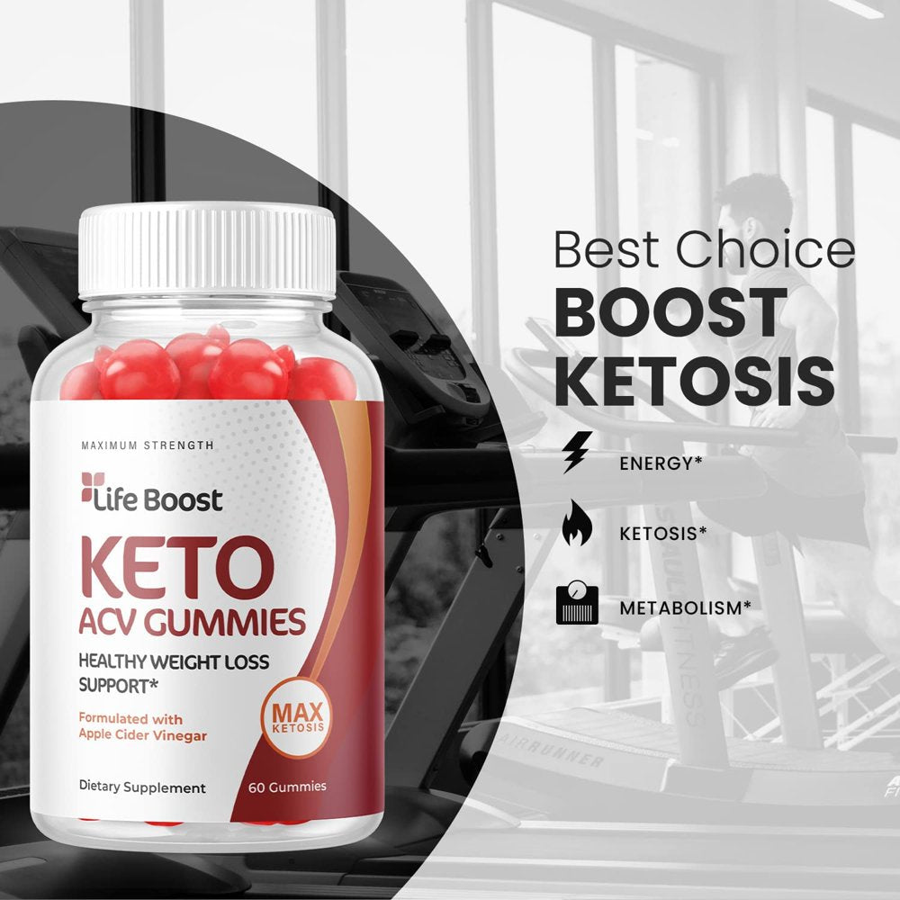 (2 Pack) Life Boost Keto ACV Gummies - Supplement for Weight Loss - Energy & Focus Boosting Dietary Supplements for Weight Management & Metabolism - Fat Burn - 120 Gummies