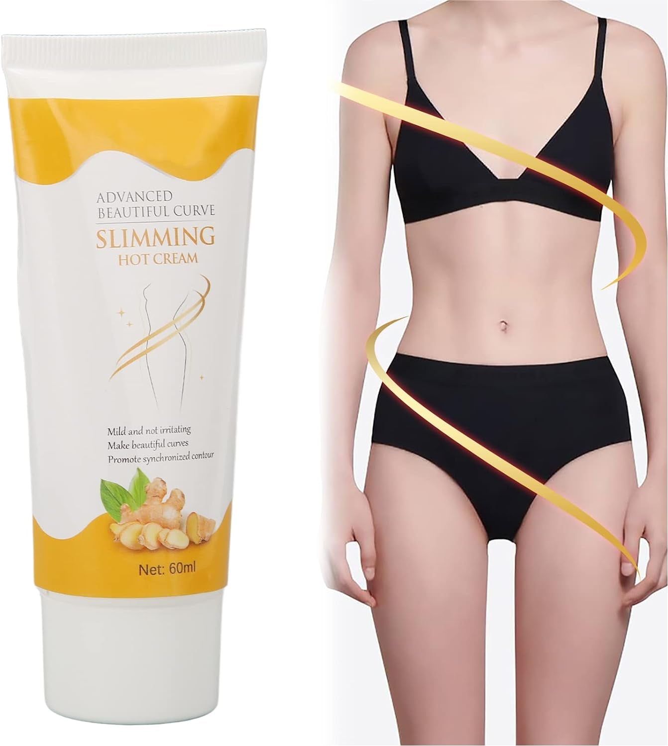 60Ml Efficient Body Sculpting Cream Promote Metabolism Arm Waist Slimming Massage Cream