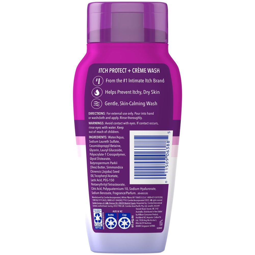 Vagisil Itch Protect+ Crème Daily Intimate Vaginal Feminine Wash, 8 Oz