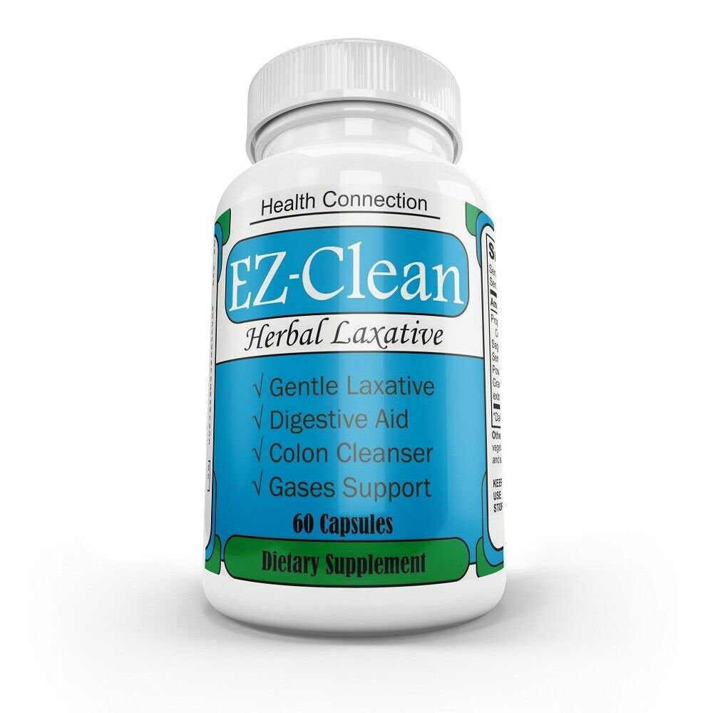 Ez-Clean Herbal Colon Cleanser, Weight Loss, Effective Detox and Digestive Pills - 60 Capsules