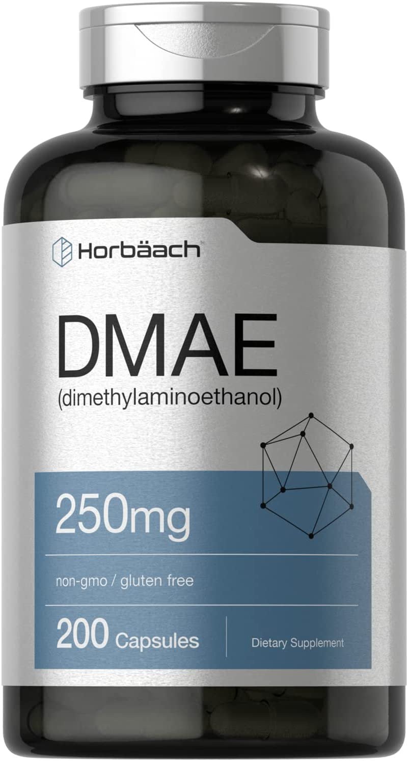 DMAE Supplement 250Mg | 200 Capsules | DMAE Bitartrate | by Horbaach