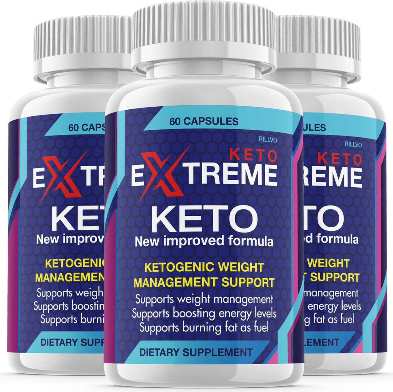 (3 Pack) Keto Extreme Pills, Advanced Ketogenic Formula (180 Capsules)