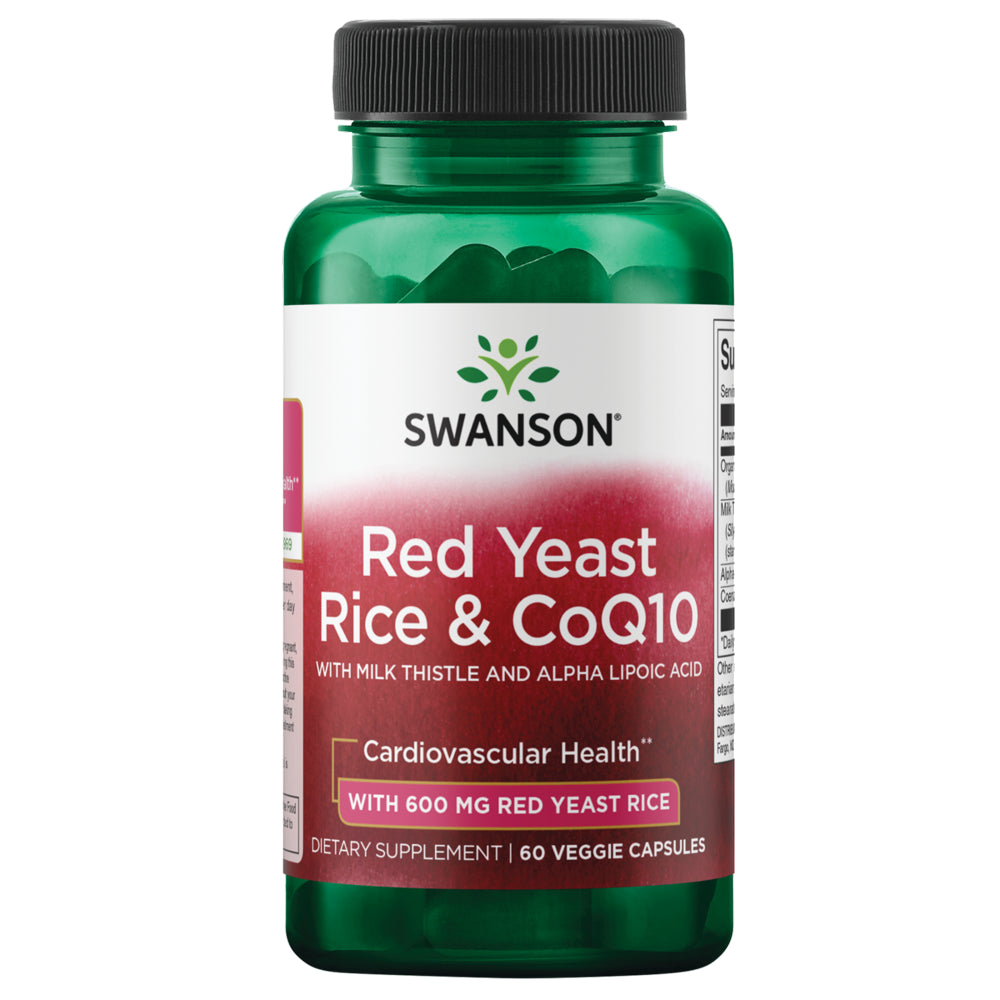 Swanson Red Yeast Rice and Coq10 - Traditional Formula 60 Veggie Capsules