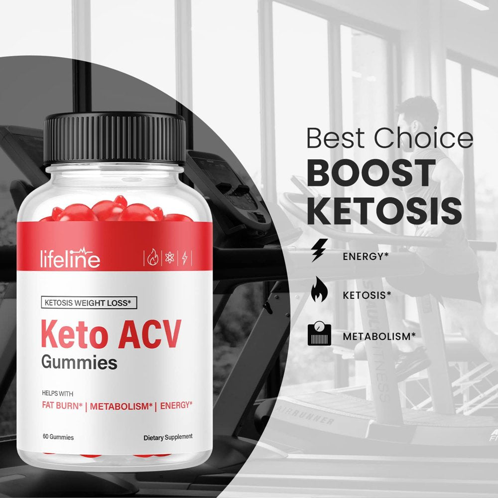 (1 Pack) Lifeline Keto ACV Gummies - Supplement for Weight Loss - Energy & Focus Boosting Dietary Supplements for Weight Management & Metabolism - Fat Burn - 60 Gummies