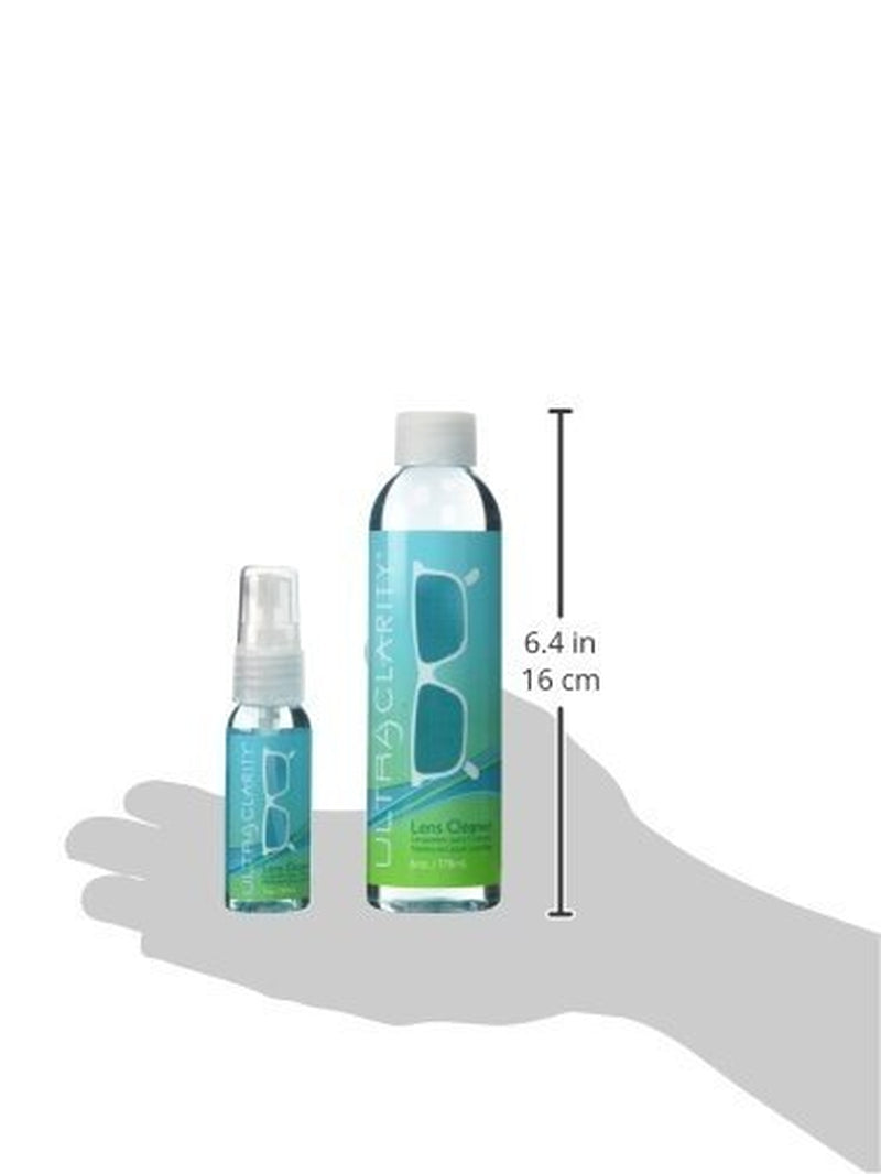 Ultra Clarity Lens Cleaner 1 Oz Spray Bottle and 6 Oz Refill Bottle