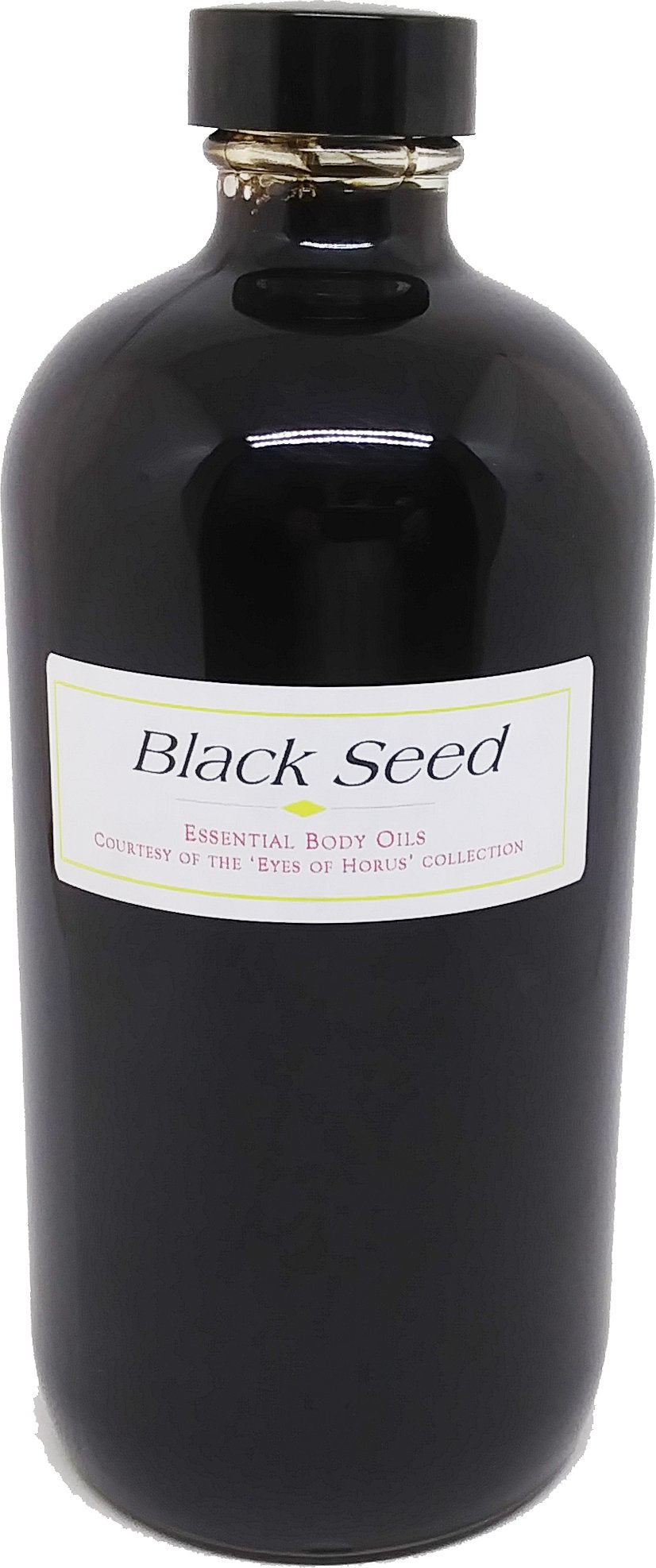 100% Pure Cold Pressed Black Seed Essential Oil [Regular Cap - Clear Glass - Black - 1 Lb.]