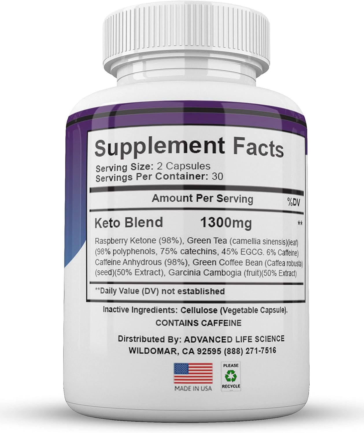 (Official) Keto Fit Pro, Advanced Formula 1300Mg, Made in the USA, (2 Bottle Pack), 60 Day Supply