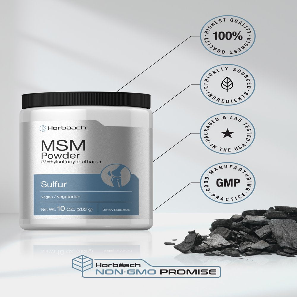 MSM Powder (Methylsulfonylmethane) | 10 Oz | by Horbaach