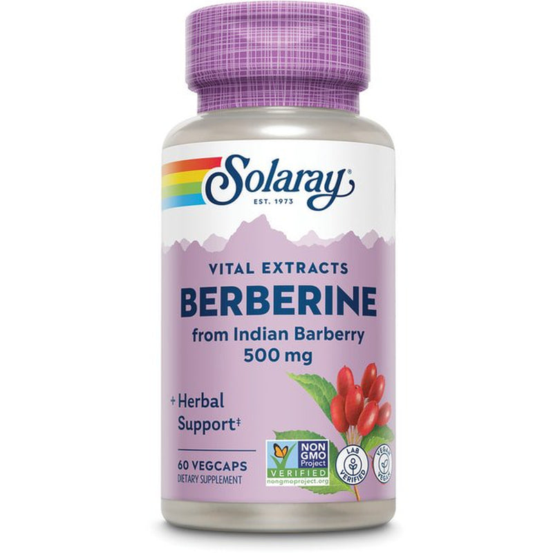 Solaray Berberine 500Mg from Indian Barberry Root Extract, Digestive & Immune Function Support, AMPK Metabolic Activator, Non-Gmo (60 CT)