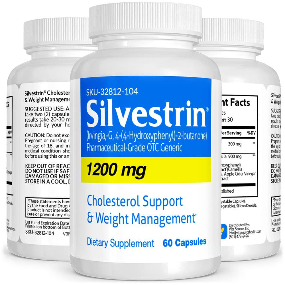 Silvestrin Pharmaceutical Grade OTC Weight Management, 20 Mg, Natural Alternative Simvastatinn, Vitasource