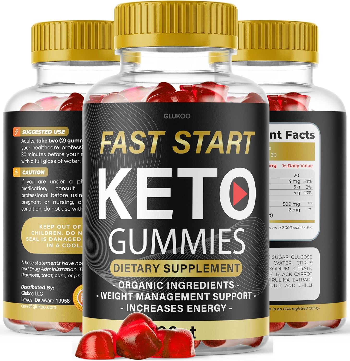 (3 Pack) Fast Start Keto ACV Gummies - Fast Start Keto Gummies for Weight Loss, Fast Start Keto ACV Apple Cider Vinegar Gummies Weight Loss, Ketofast, Faststart Keto, Fastketo for 180 Gummys 3 Months