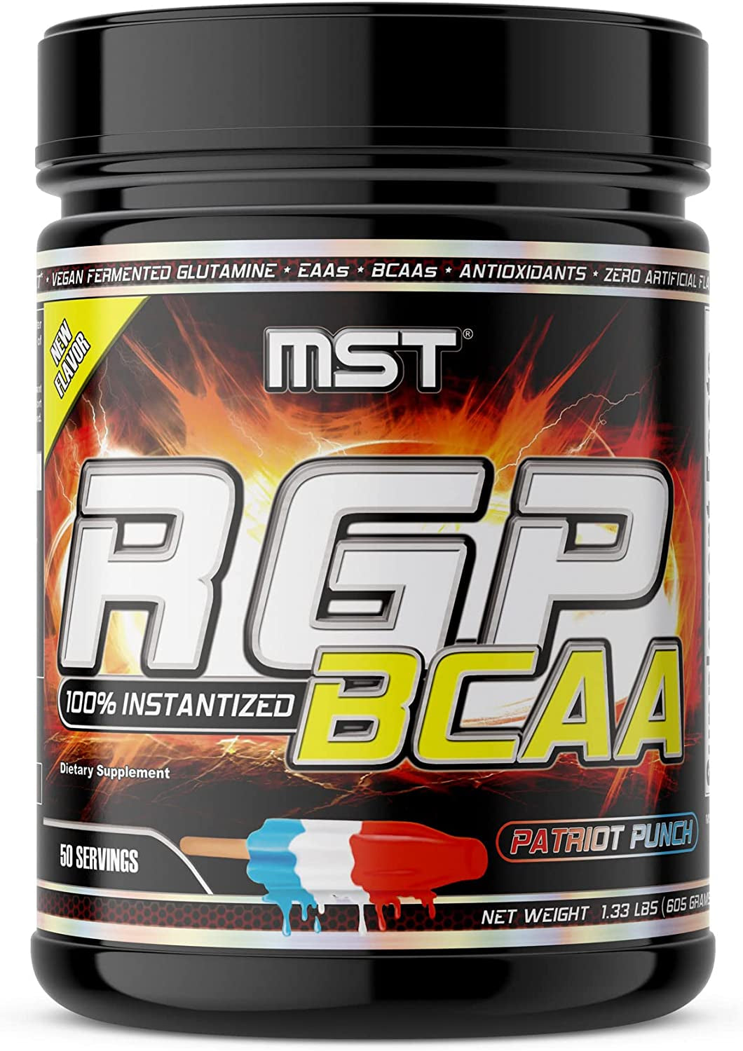 MST RGP BCAA Post Workout, BCAA, L-Glutamine, EAA, Antioxidants, Electrolytes (50 Servings) Patriot Punch by Millennium Sport Technologies