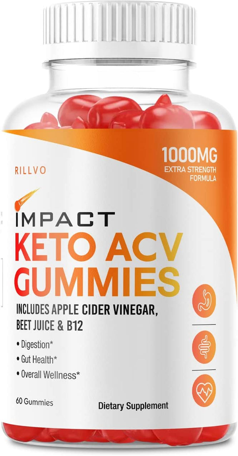 Impact Keto Gummies Advanced Formula Impact Keto ACV Gummies Apple Cider Vinegar (60 Gummies)