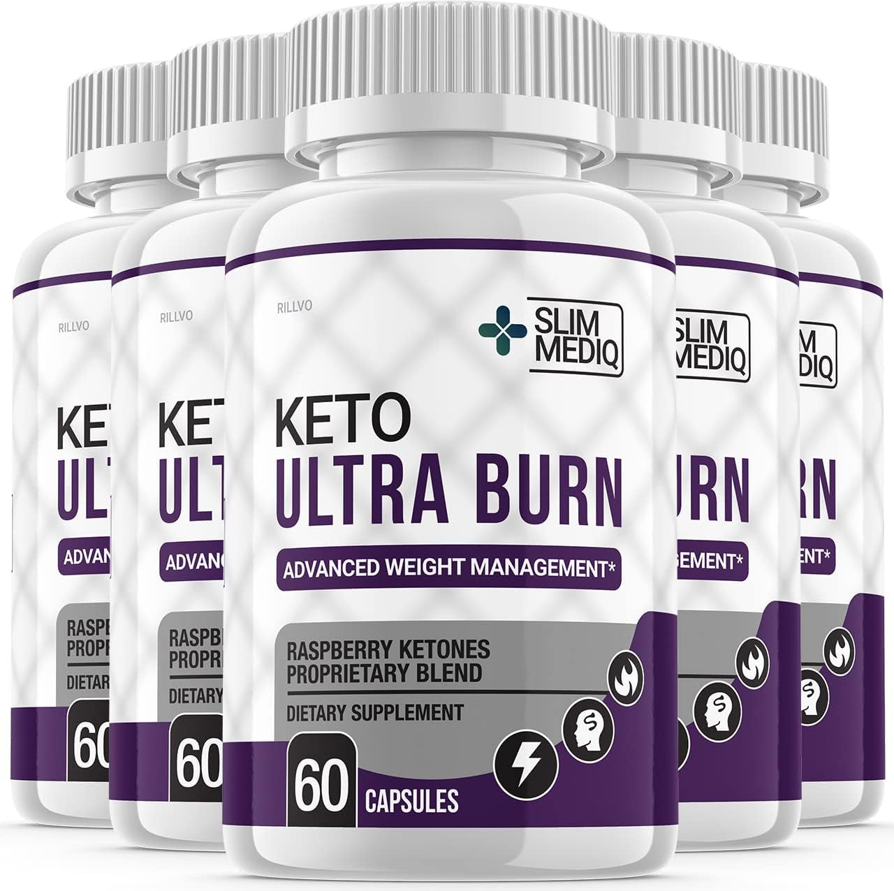 (5 Pack) Keto Ultra Burn Supplement Pills, Advanced Ketogenic Formula (300 Capsules)