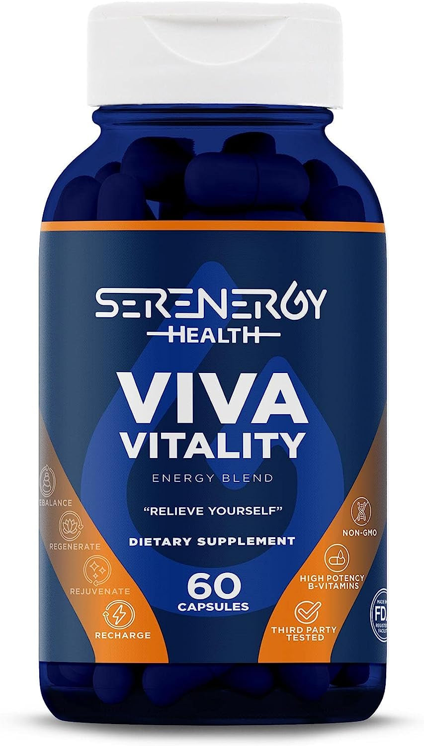 Viva Vitality - Energy and Longevity Multifunctional Dietary Supplement - Recharge Formula to Boost Energy Levels and Endurance - Support Vitality, Mental Focus (60 Capsules)