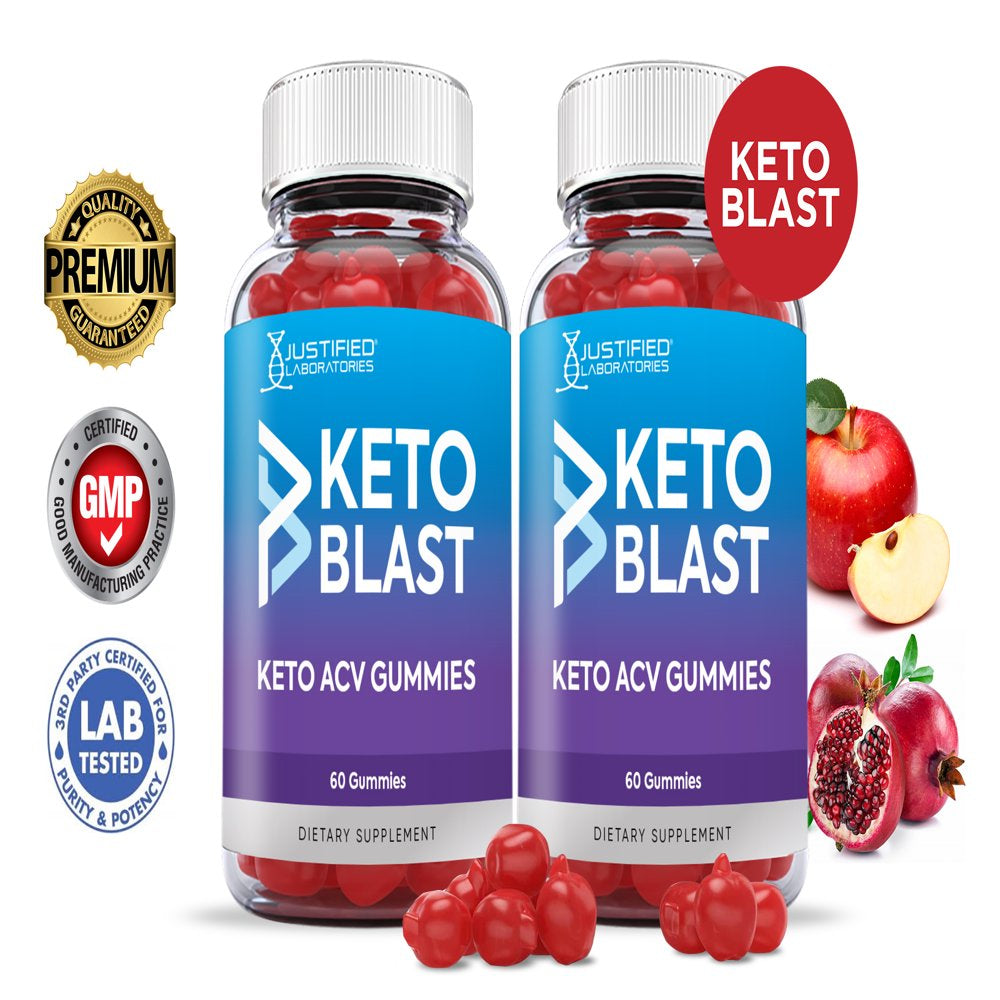 (2 Pack) Keto Blast ACV Gummies 1000MG Dietary Supplement 120 Gummys