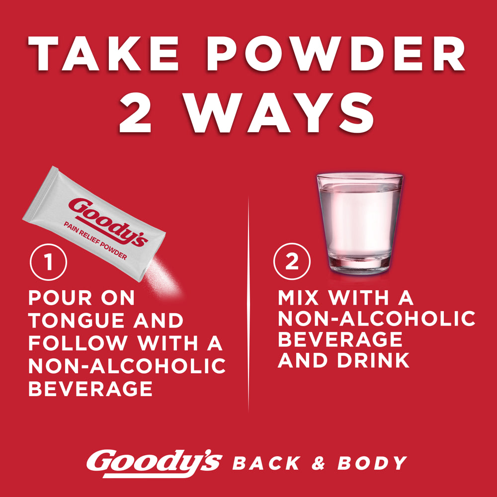 Goody'S Back and Body Pain Relief Powder, 24 Powder Sticks