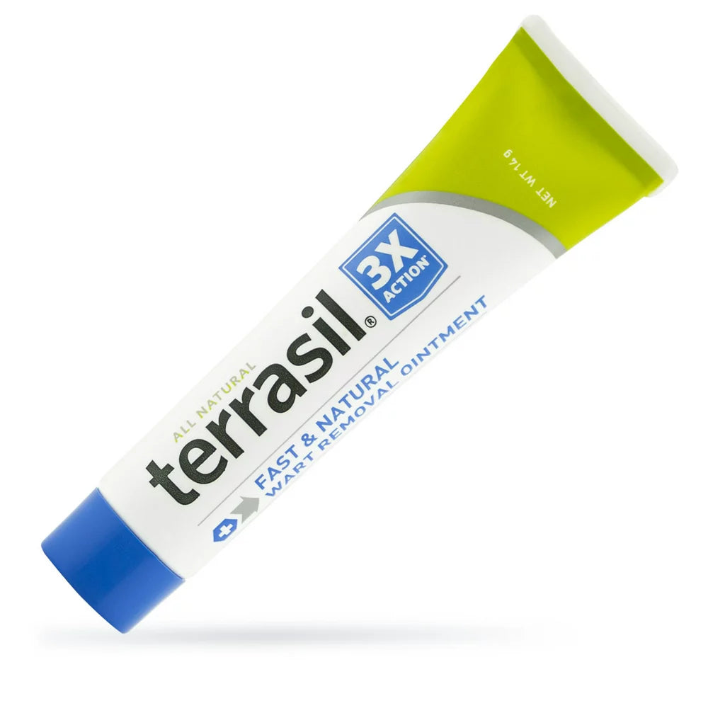 Wart Remover by Terrasil® with All-Natural Activated Minerals® Safely and Gently Removes Warts from Facial and Genital Area Acid-Free without Burning 3X Action (14Gm Tube Size)