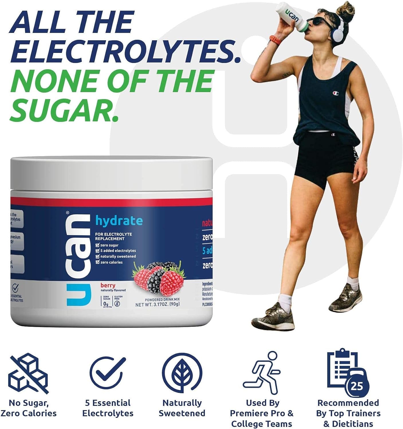 UCAN Berry & Lemon Lime Hydrate Stick Pack Bundle - Great for Running, Training, Fitness, Cycling, Crossfit & More | Sugar-Free, Vegan, & Keto Friendly Energy Supplement