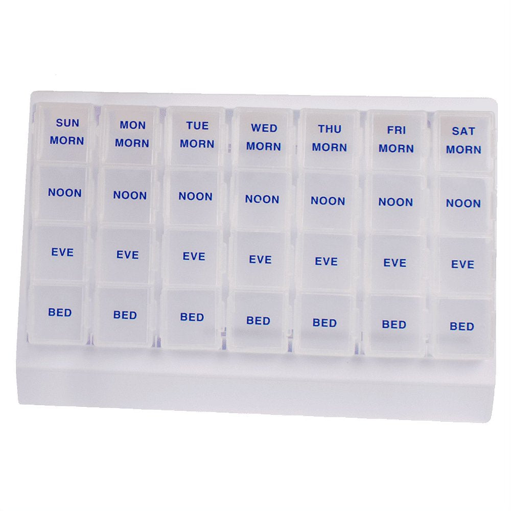 Acu-Life 7 Day Pill and Vitamin Organizer with Removable Daily Pillbox (Large)