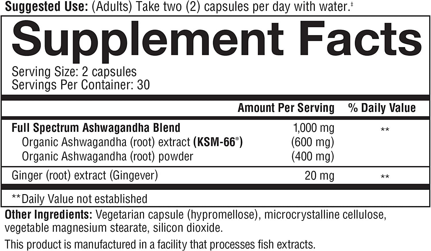 Youtheory Ashwagandha 60 Count (1 Bottle)