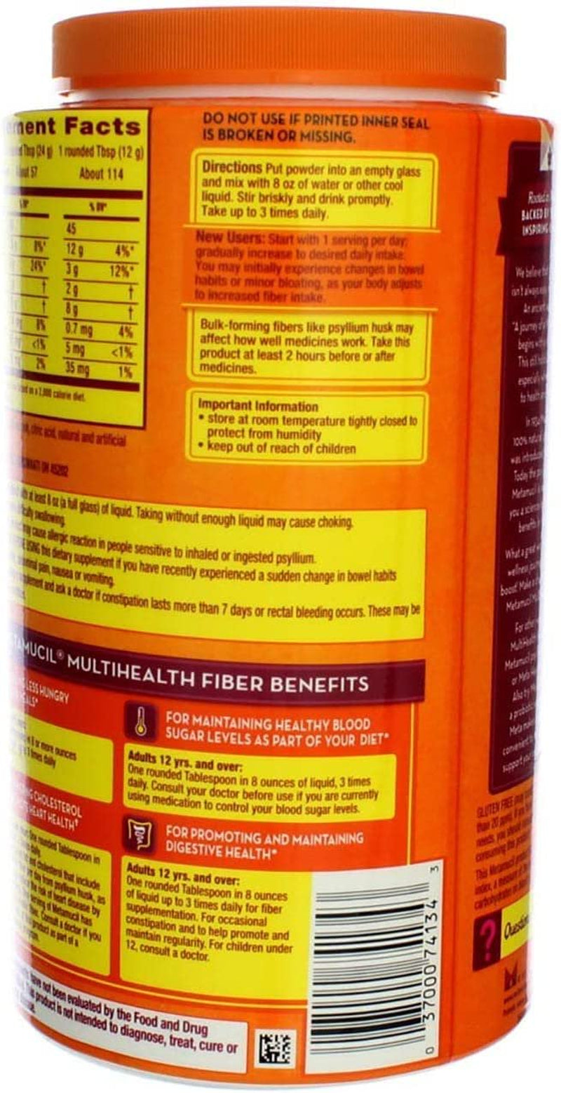 With 100% Natural Psylluim Fiber, Orange, 48.2-Ounce Bottle (Pack of 2)