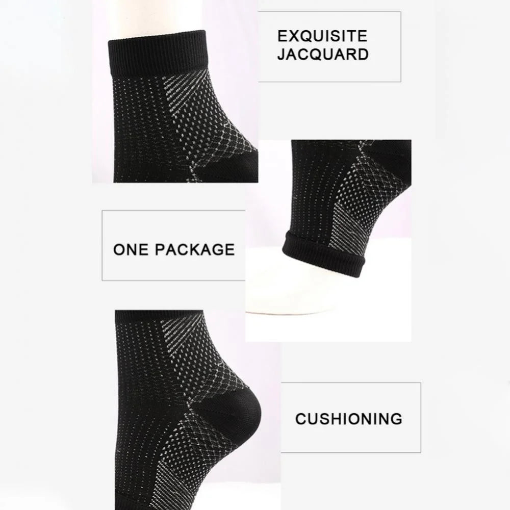 5 Pairs Socks Ankle Compression Sleeve Neuropathy Socks for Women or Men Ankle Support for Ankle for Swelling, Plantar Fasciitis,Sprain,Neuropath