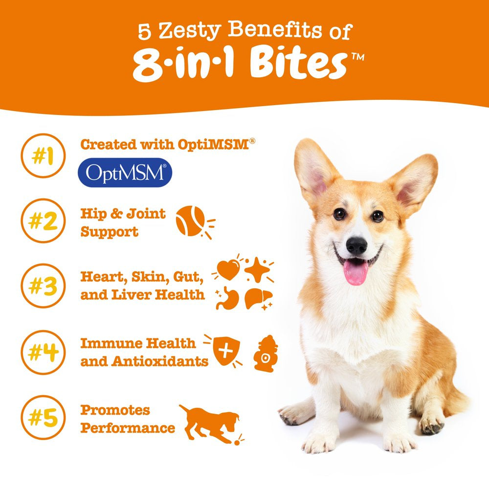 Zesty Paws 8-In-1 Multifunctional Bites for Dogs, Chicken Flavor, 90 Soft Chews