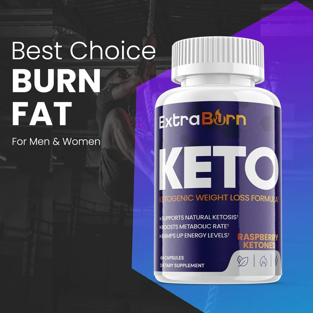 (5 Pack) Extra Burn Keto - Supplement for Weight Loss - Energy & Focus Boosting Dietary Supplements for Weight Management & Metabolism - Advanced Fat Burn Raspberry Ketones Pills - 300 Capsules