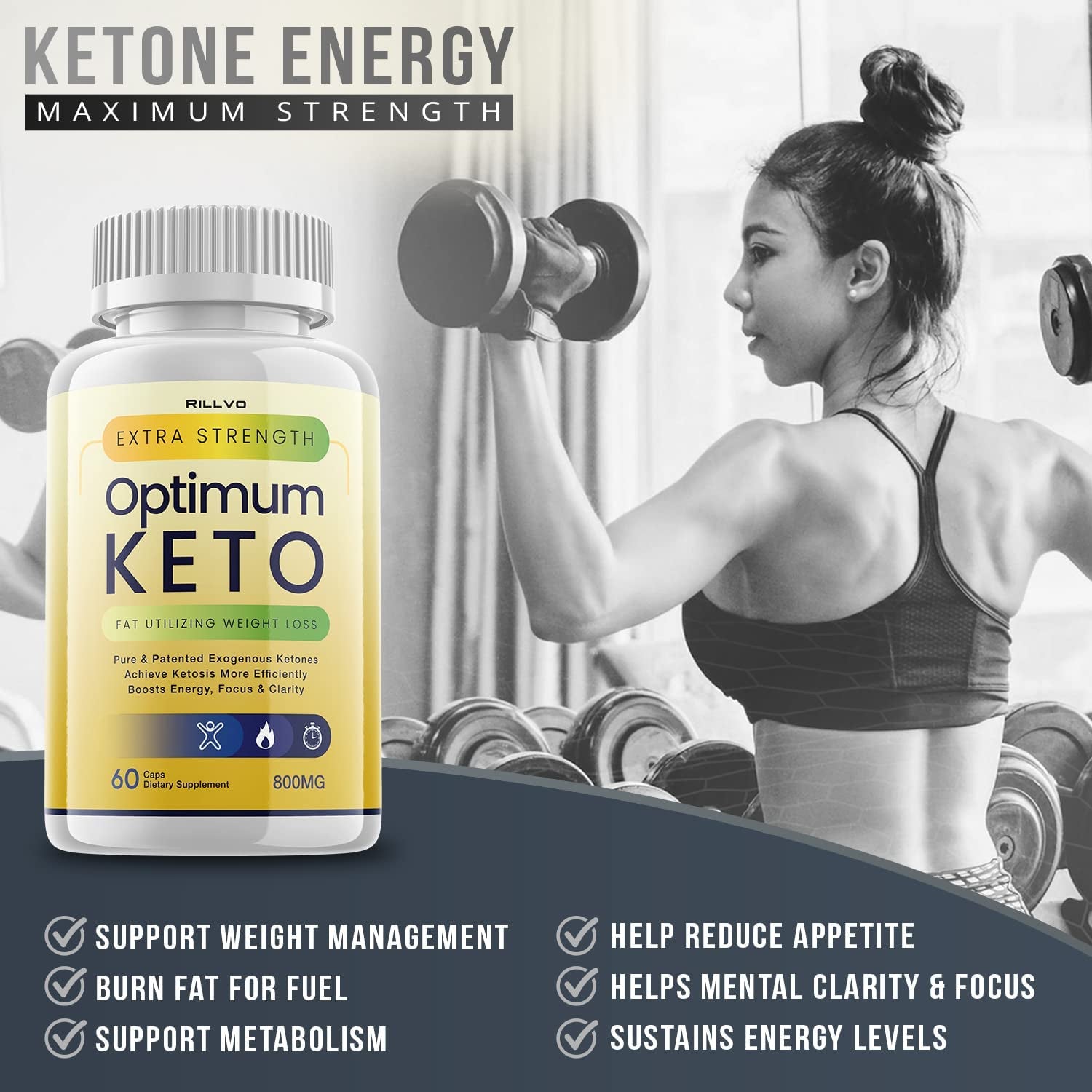 (2 Pack) Optimum Keto Pills Advanced Ketogenic Formula (120 Capsules)