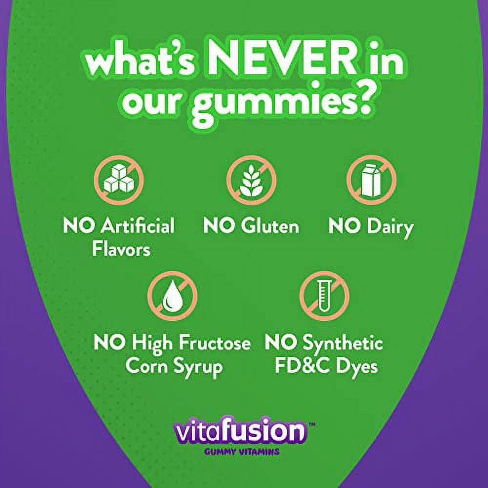 Vitafusion Multi+ Immune Support* Â€“ 2-In-1 Benefits & Flavors Â€“ Adult Gummy Vitamins with Vitamin C, Zinc, Daily Multivitamins, 90 Count