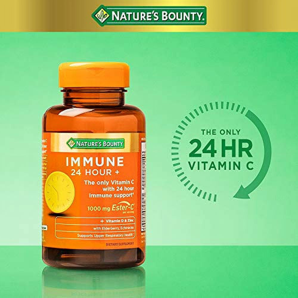 Nature'S Bounty Immune 24 Hour +, 24 Hour Immune Support from Ester C, 100 Rapid Release Softgels, 100 Count