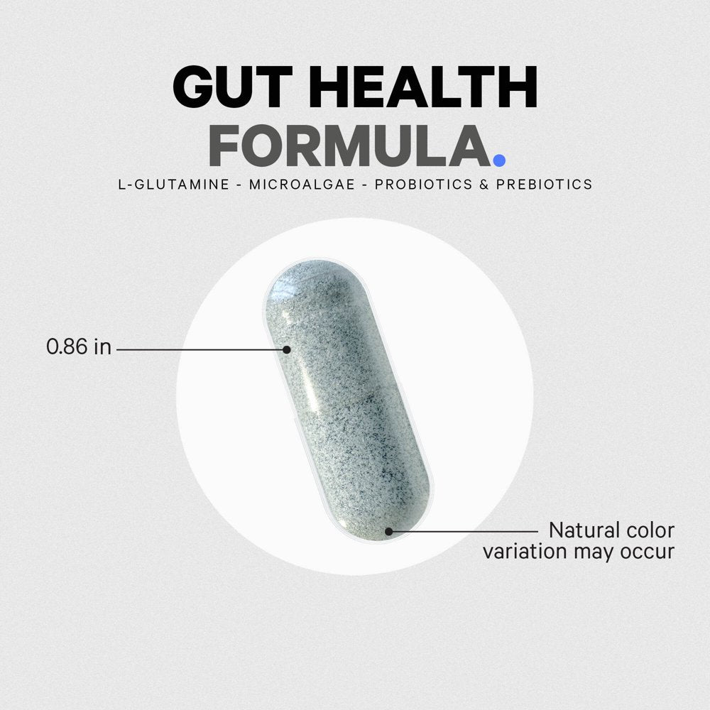 Codeage Gut Health Vegan Formula, L Glutamine, Zinc, Mushrooms, Licorice, Probiotics & Prebiotics, 180 Ct