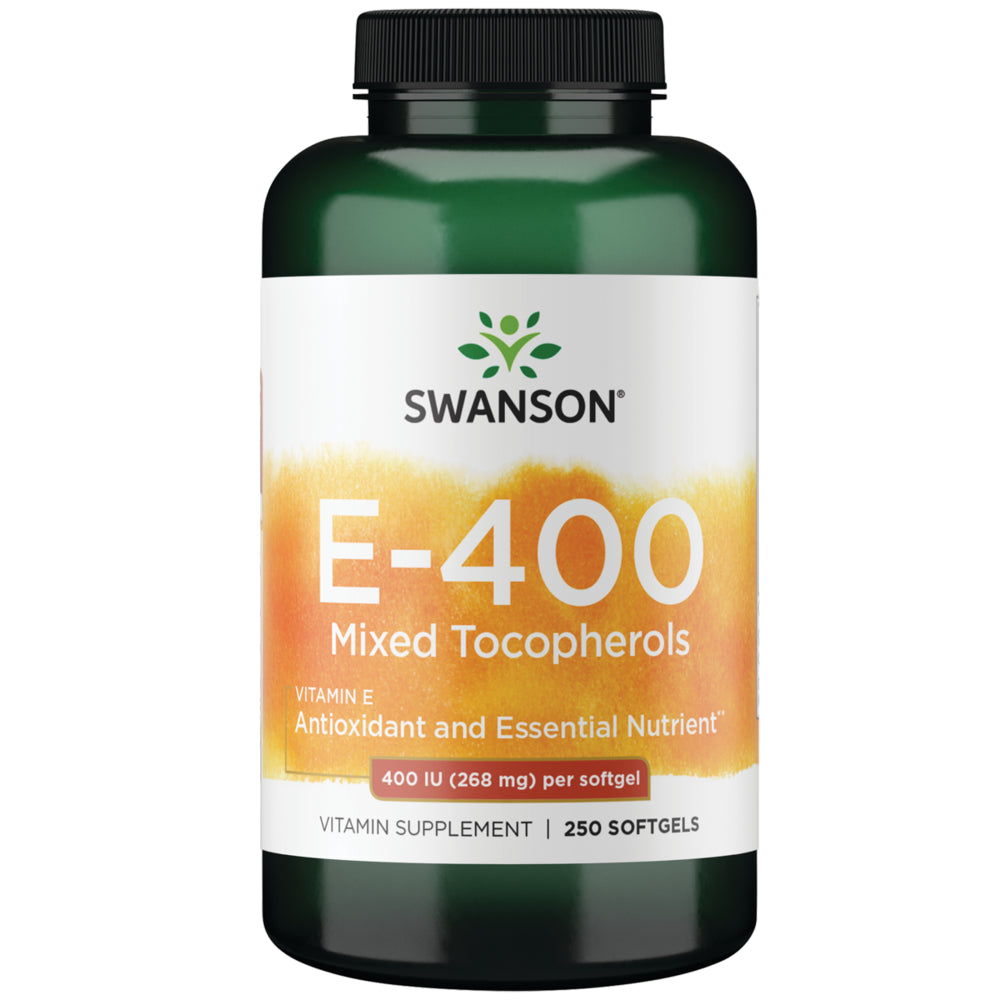 Swanson Vitamin E Mixed Tocopherols 400 Iu 250 Softgels