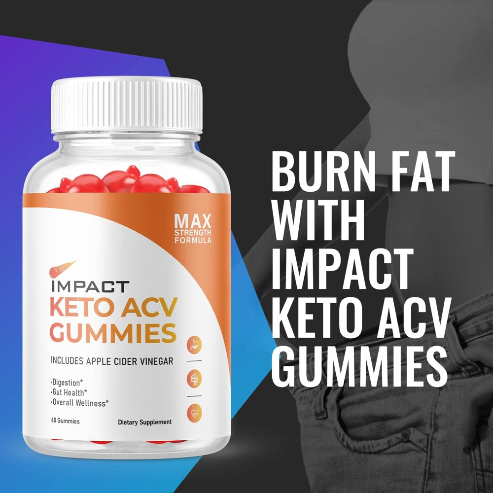 (2 Pack) Impact Keto ACV Gummies - Supplement for Weight Loss - Energy & Focus Boosting Dietary Supplements for Weight Management & Metabolism - Fat Burn - 120 Gummies