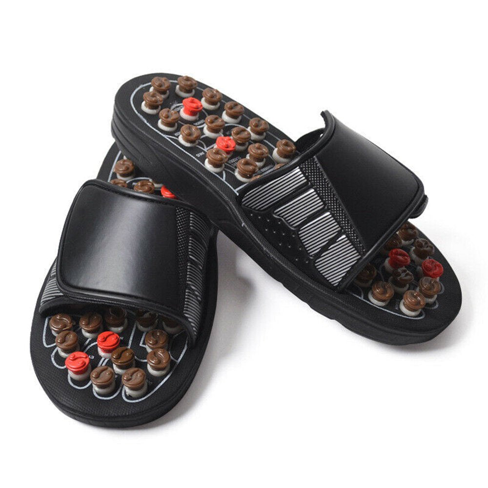 Foot Massagers Slippers Unisex Acupressure Massage Slippers for Relief Plantar Fasciitis Heel Arch Arthritis Neuropathy Pain (Size 39)