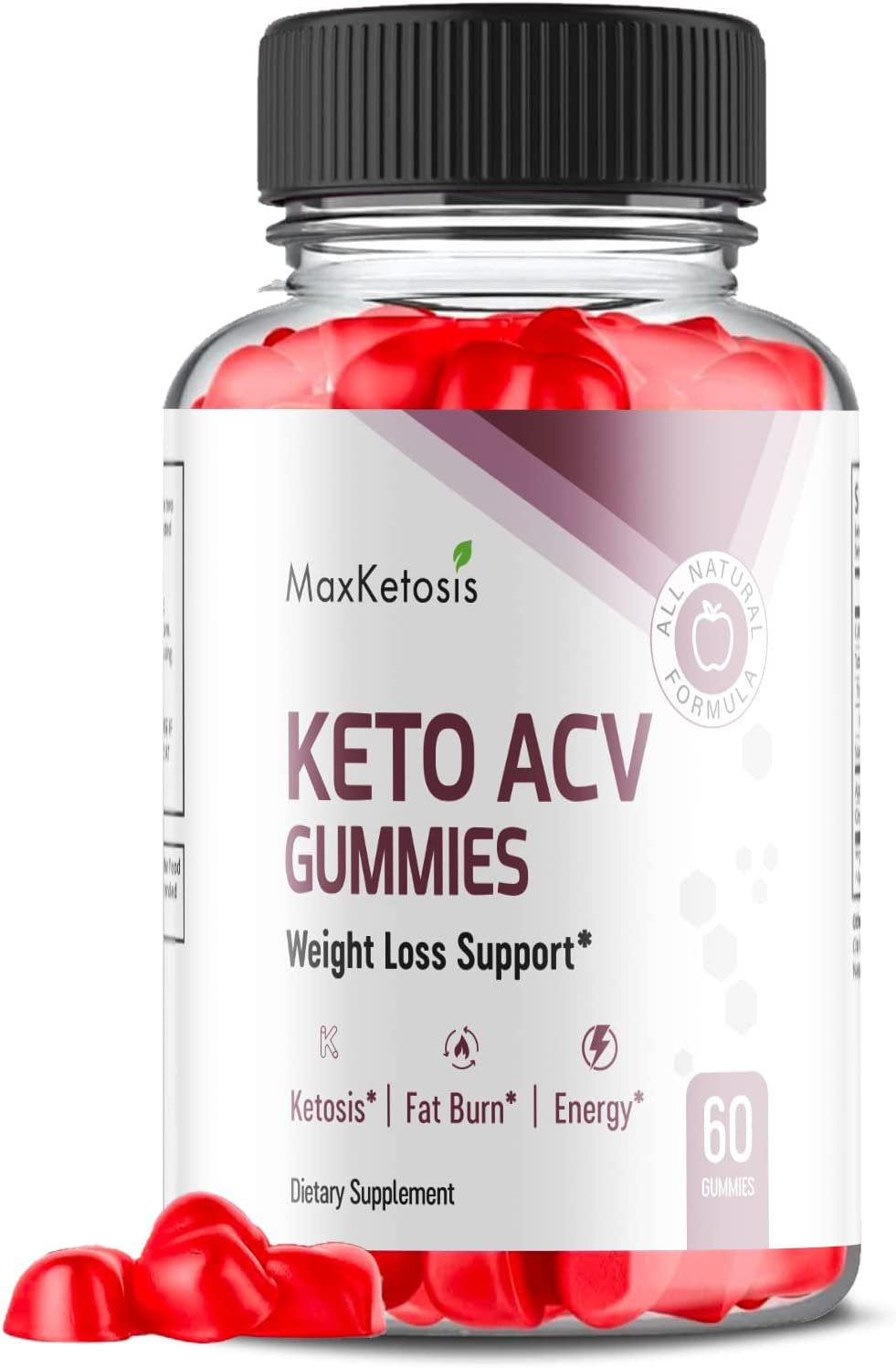 (1 Pack) Max Ketosis Keto ACV Gummies - Supplement for Weight Loss - Energy & Focus Boosting Dietary Supplements for Weight Management & Metabolism - Fat Burn - 60 Gummies