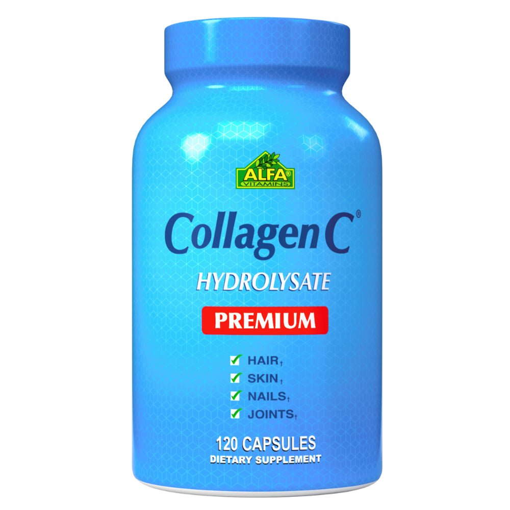 Collagenc® Hydrolysate Premium Formula with Vitamin C - Nutritional Supplement with Vitamin C - Skin, Nails & Hair Rejuvenation, Supports Bone, Muscle Health - 120 Capsules