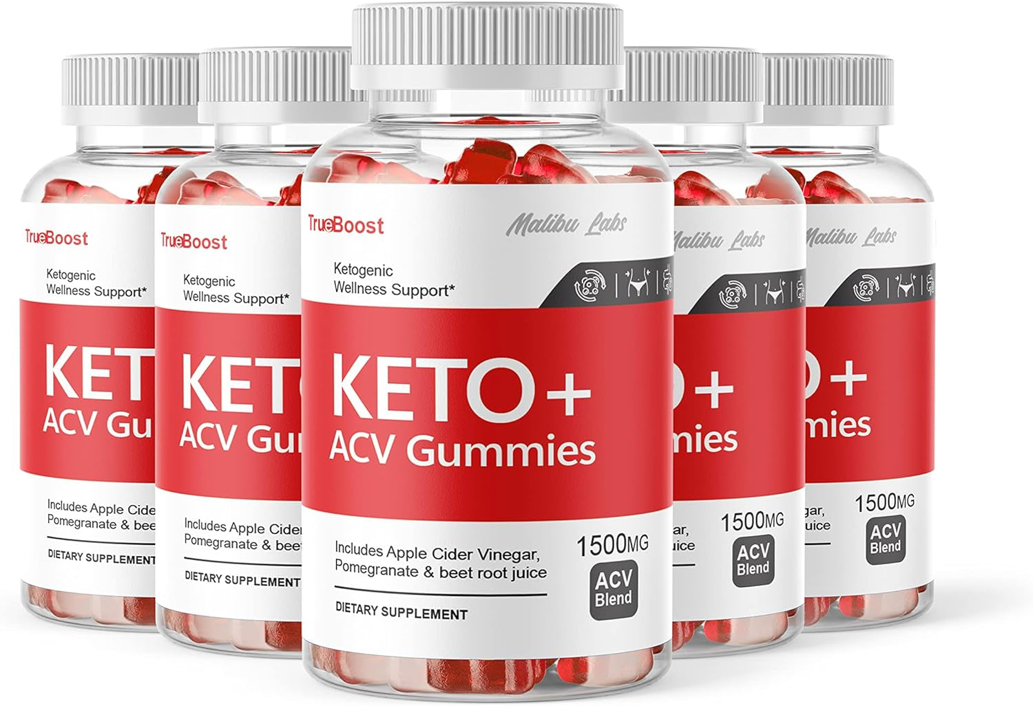 Trueboost Keto + ACV Gummies, Apple Cider Vinegar Ketosis, Gummies 1500MG Once a Day Advanced Formula Ketosis, True Boost Ketogenic Support Supplement, Ketos Shark Gummy, (5 Pack) 150 Day Supply