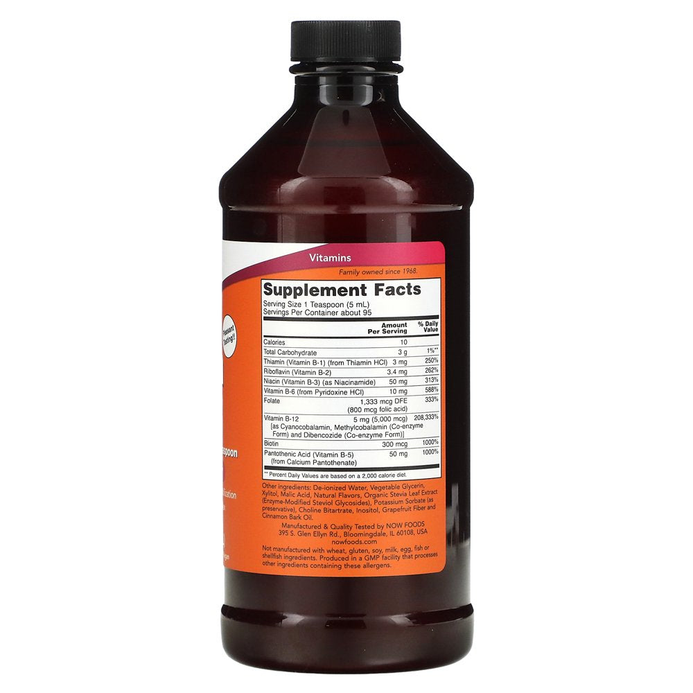 Ultra B-12, 5,000 Mcg, 16 Fl Oz (473 Ml), NOW Foods