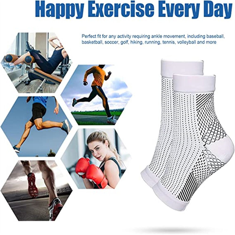 3 Pairs Neuropathy Socks for Men Women, Soothe Compression Socks for Plantar Fasciitis Swelling Relief