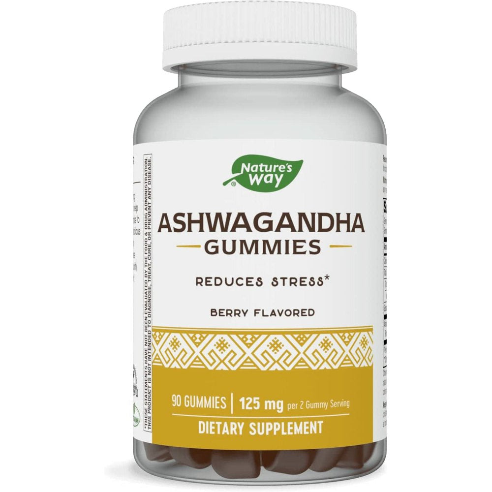 Nature'S Way Ashwagandha Gummies Berry Flavor 90 Gummies 125Mg