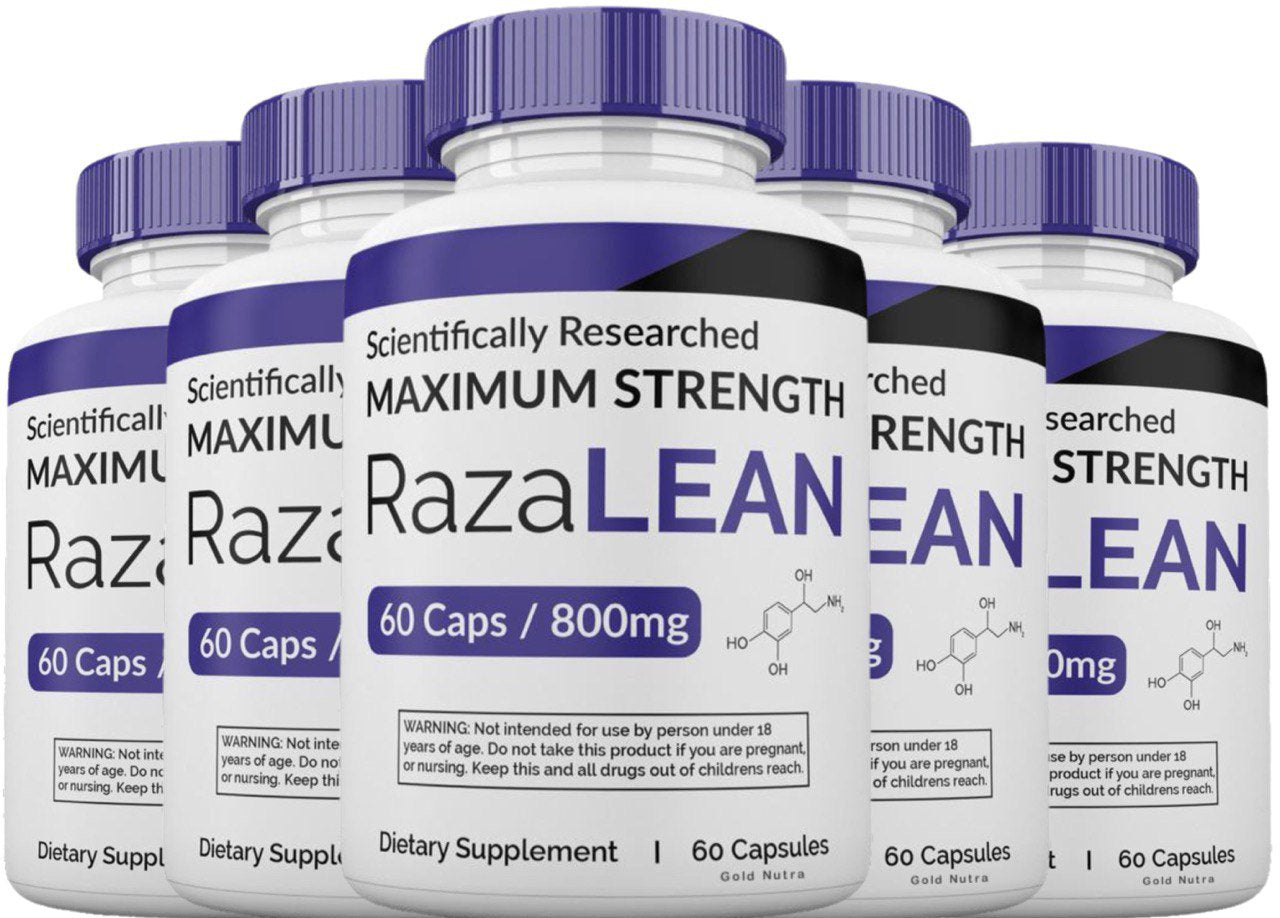 (5 Pack) Official Razalean Pills, 2022 Formula, 300 Capsules, Dietary Supplement