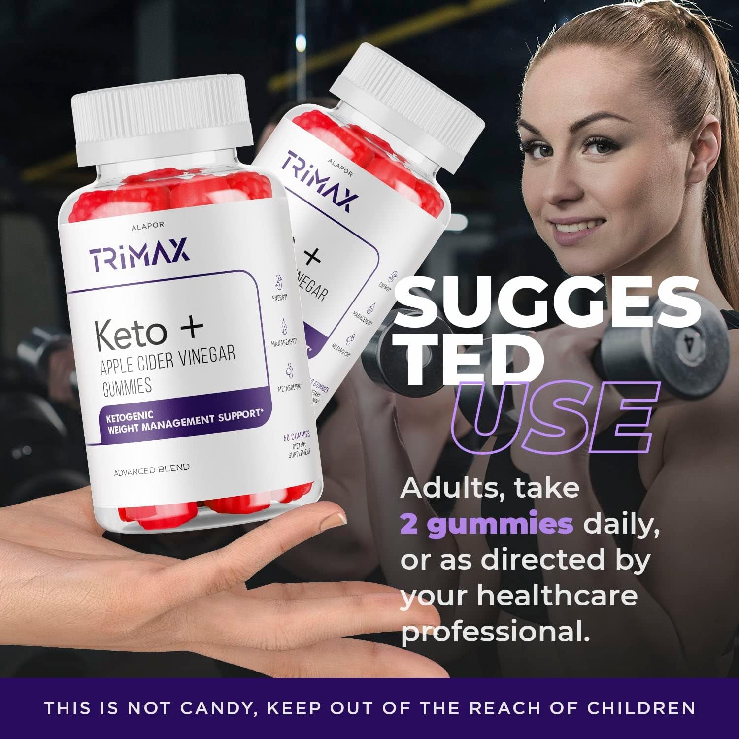 Trimax Keto ACV Gummies - New Advance Formula Apple Cider Vinegar Tri Max Gummys, Advanced Trimaxgummies Luxe Keto plus for Health, Trimaxx Gummy S for 30 Days Supply