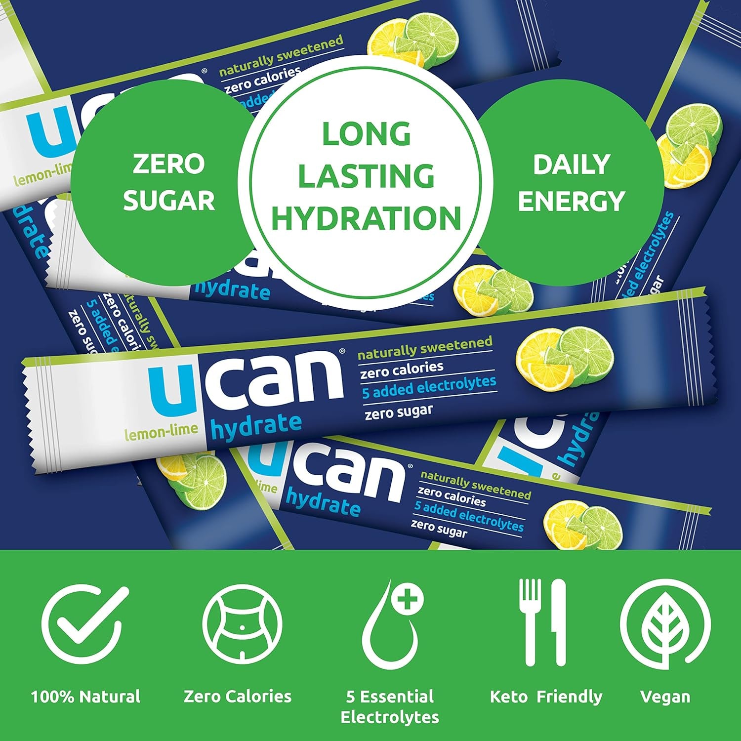 UCAN Strawberry Banana Edge, Chocolate Almond Bars, & Lemon Lime Hydrate - Sugar Free Pre Workout Powder for Men & Women Bundle - No Added Sugar, Soy-Free, Non-Gmo, Vegan, Gluten-Free, & Keto-Friendly