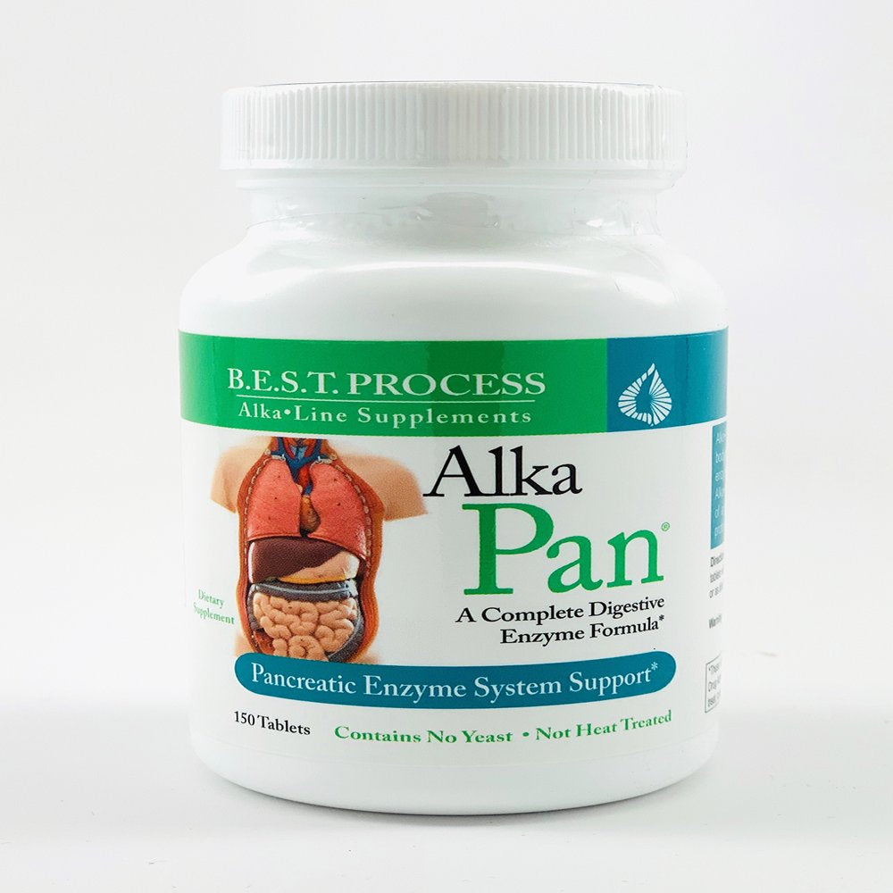 Alka•Pan — Morter Healthsystem Best Process Alkaline — Natural Digestive Support Supplement — Pancreatic Enzymes with Superfoods, Antioxidants, Herbs & Extracts for Indigestion, Gas & Bloating